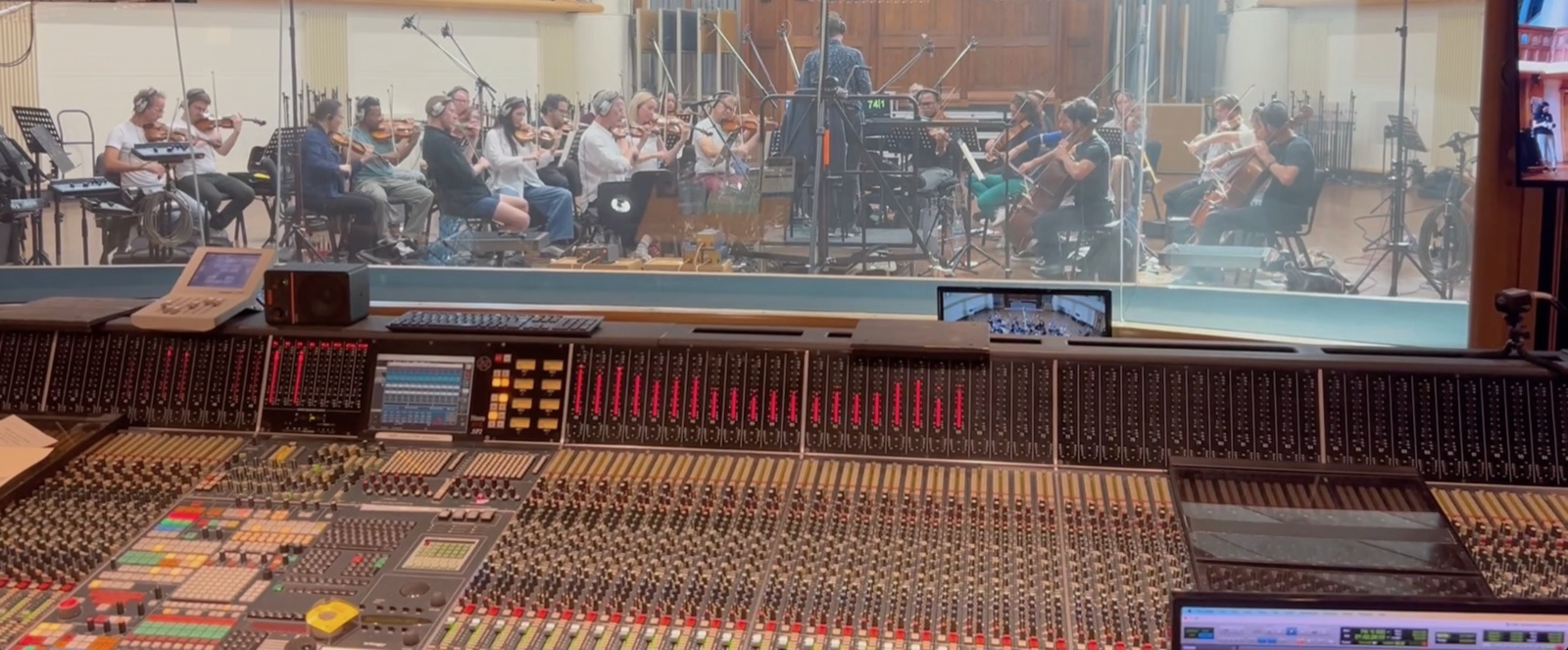 Orchestra recording session